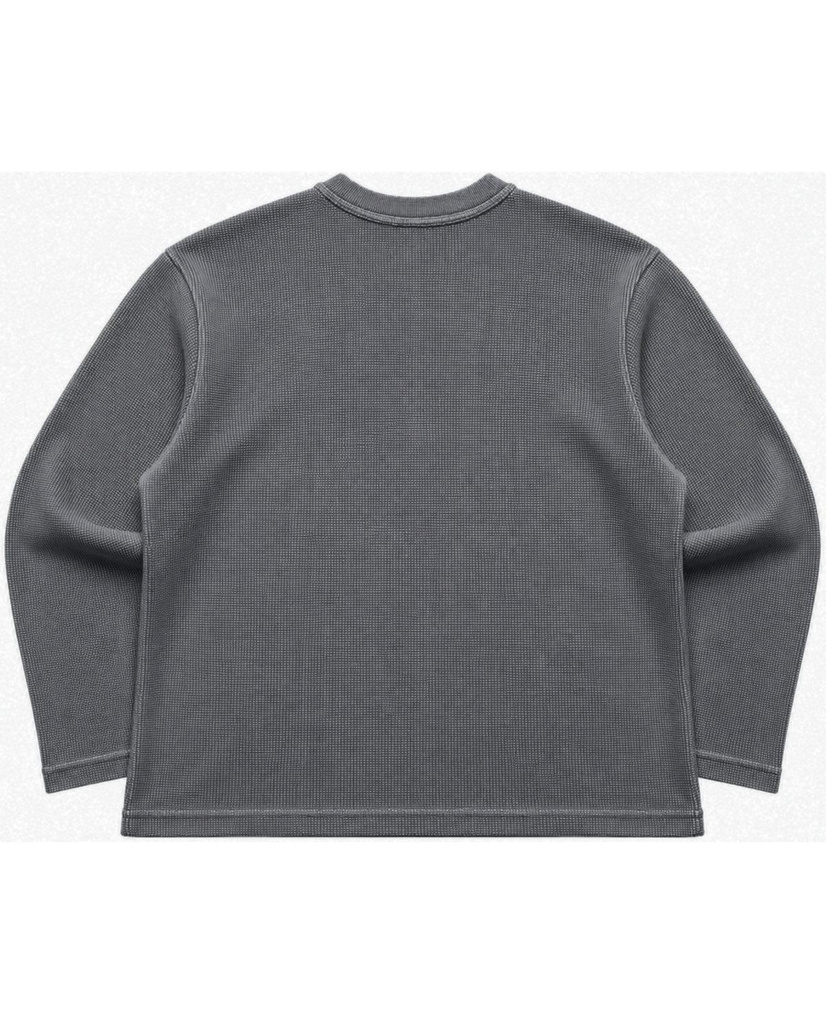 Acidwash waffle knit oversized full-sleeve Back Design all