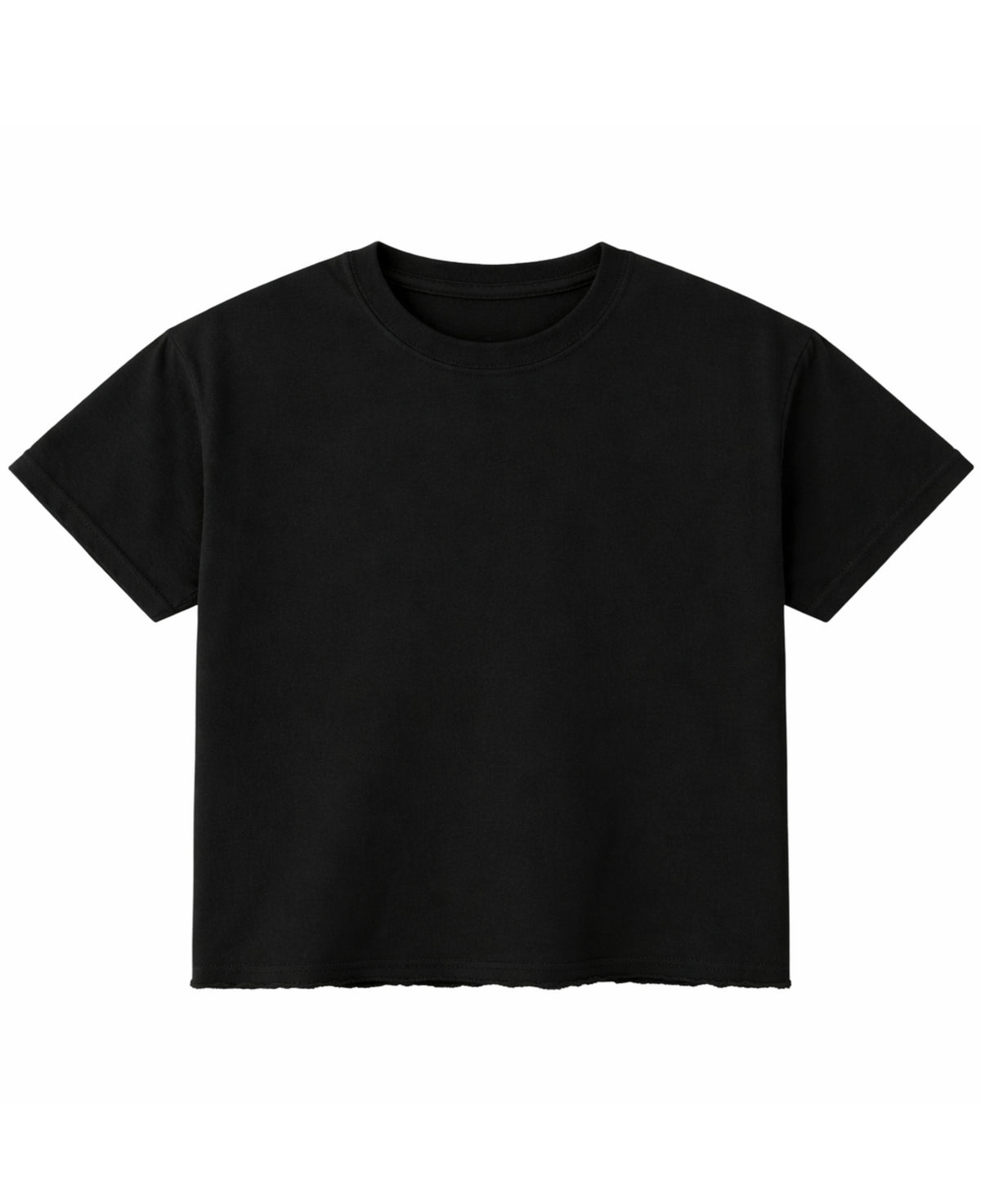 Black Boxy Fit T-shirt Front Design all