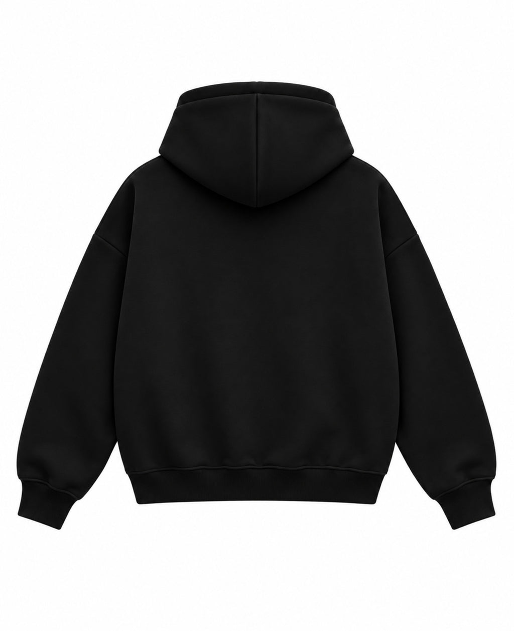 Black Boxy Hoodie Back Design all