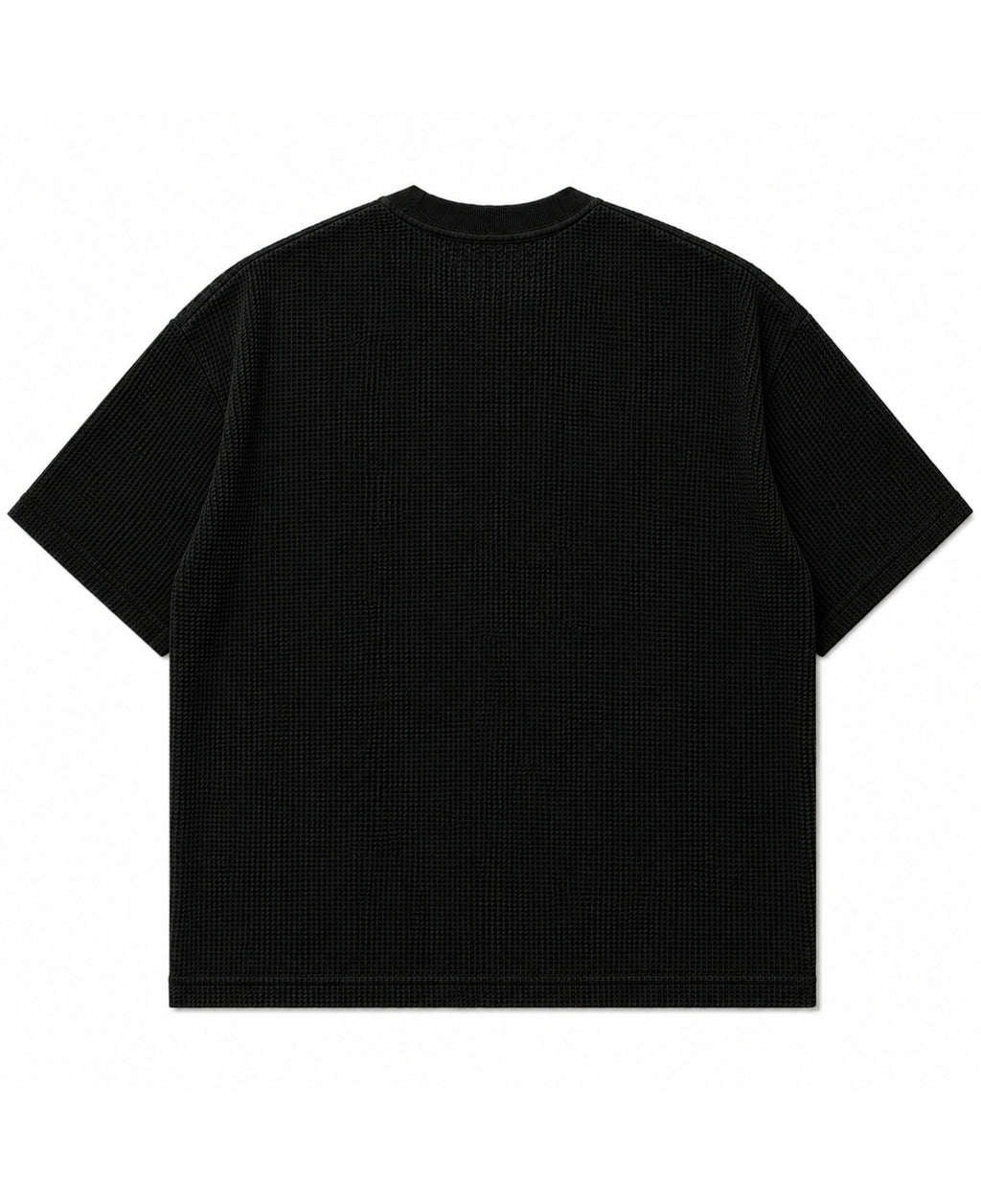 Black waffle boxy fit Back Design all