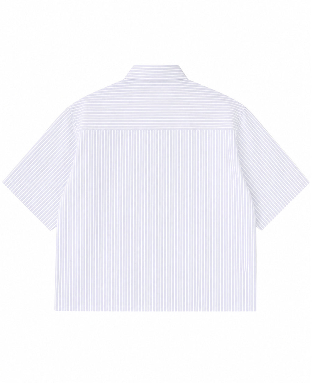 Blue Striped Oxford Boxy Shirt Back Design all