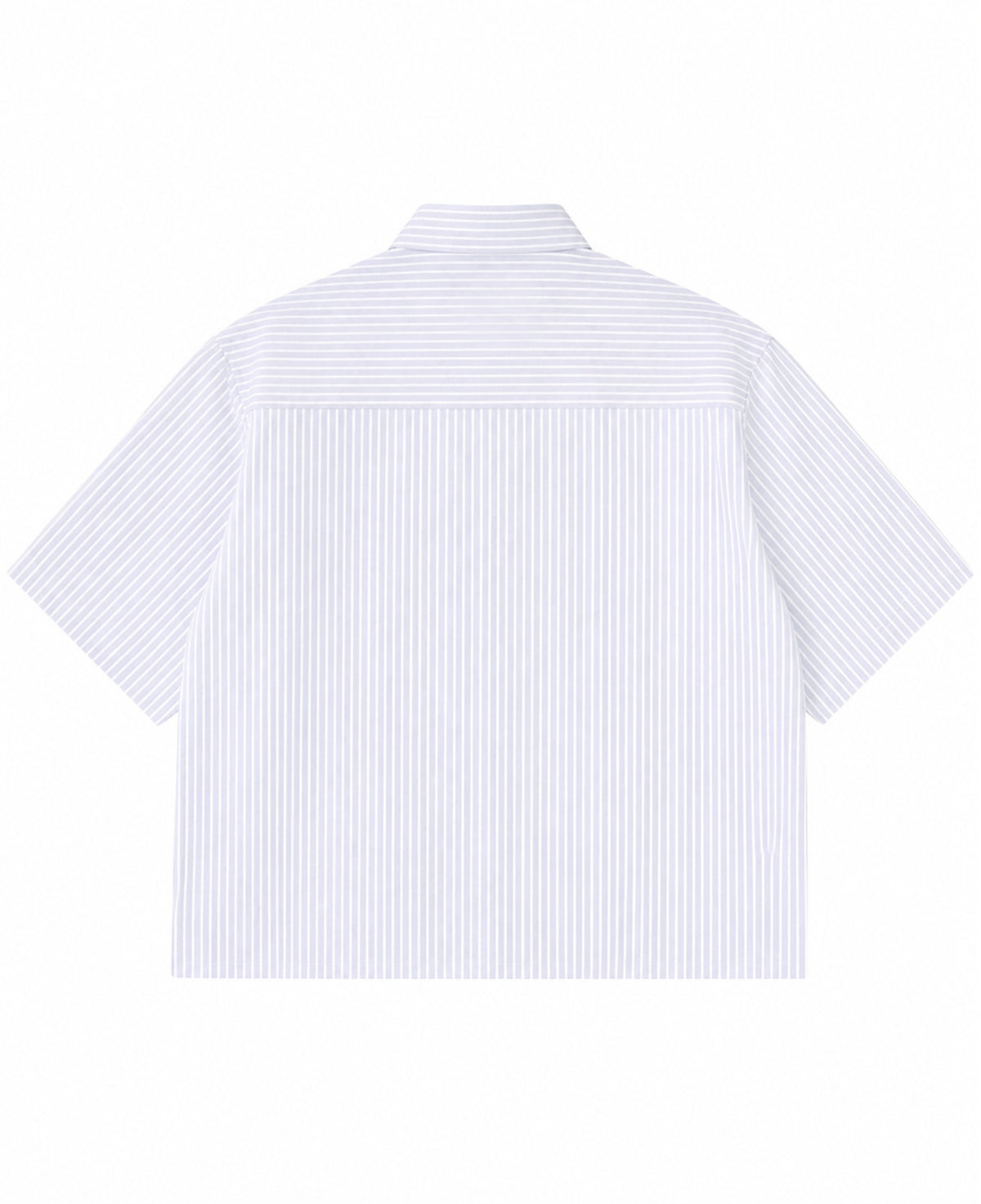 Blue Striped Oxford Boxy Shirt Back Design all