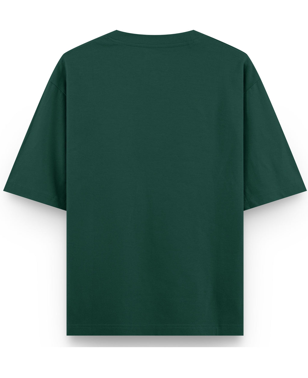Bottle Green Oversized T-Shirt Back Design all