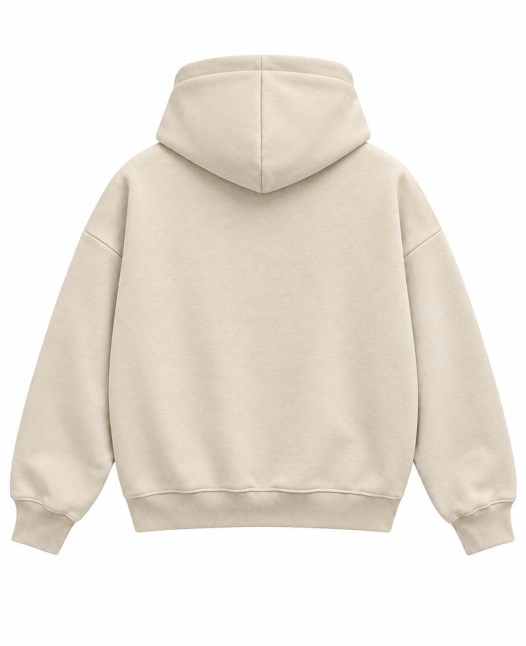 Cream Boxy Hoodie Back Design all