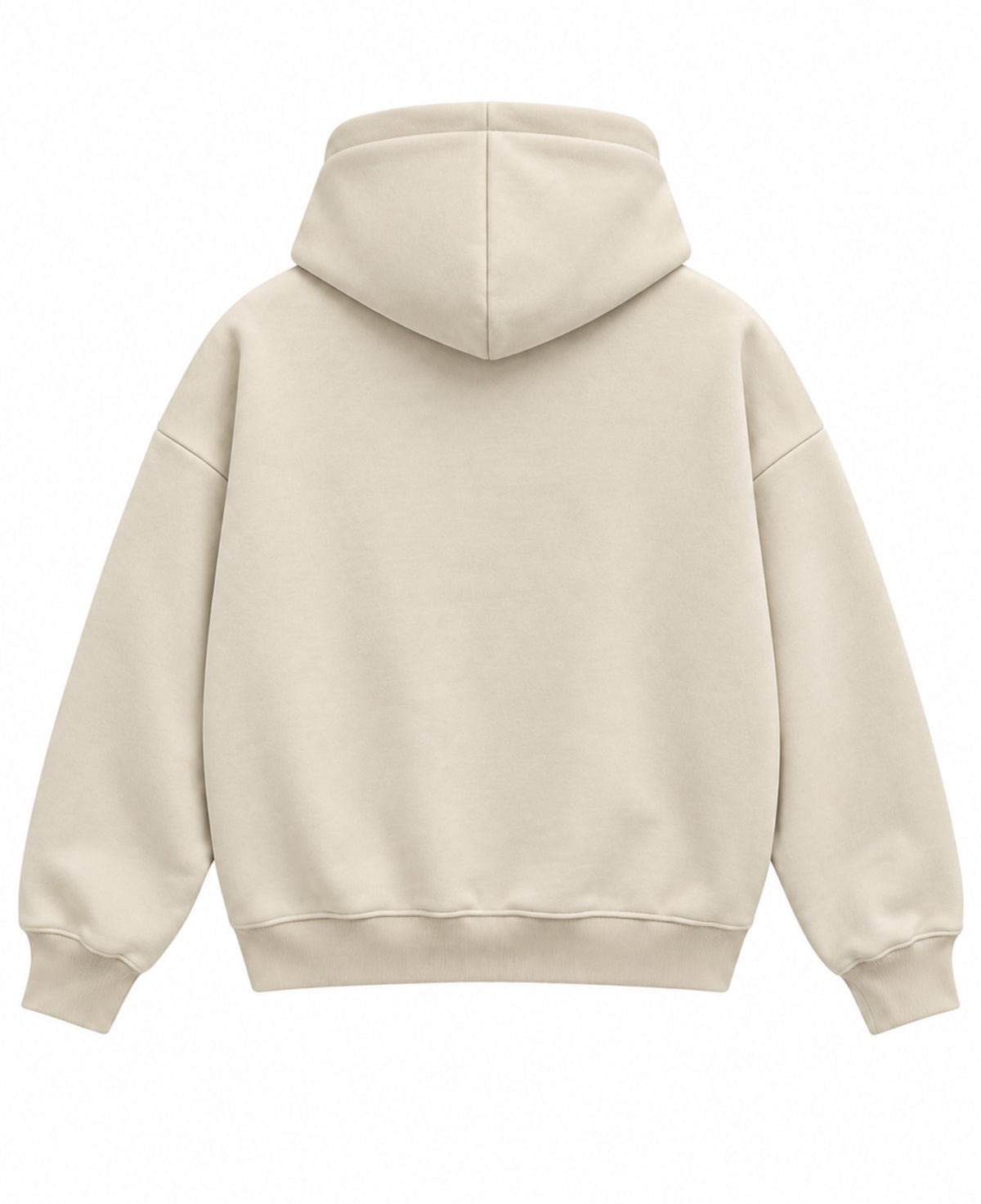 Cream Boxy Hoodie Back Design all
