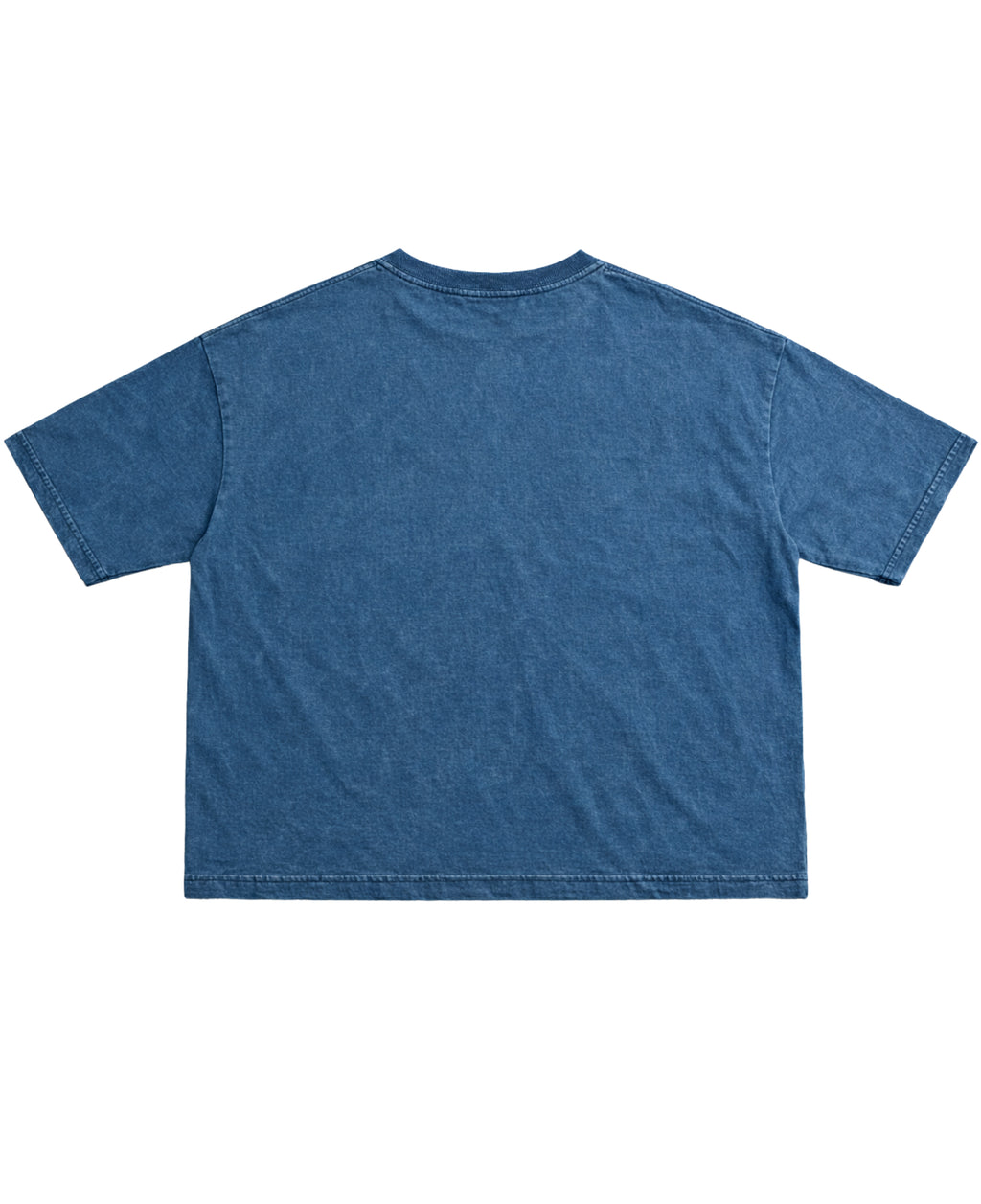 Denim Wash Boxy Fit T-shirt Back Design all