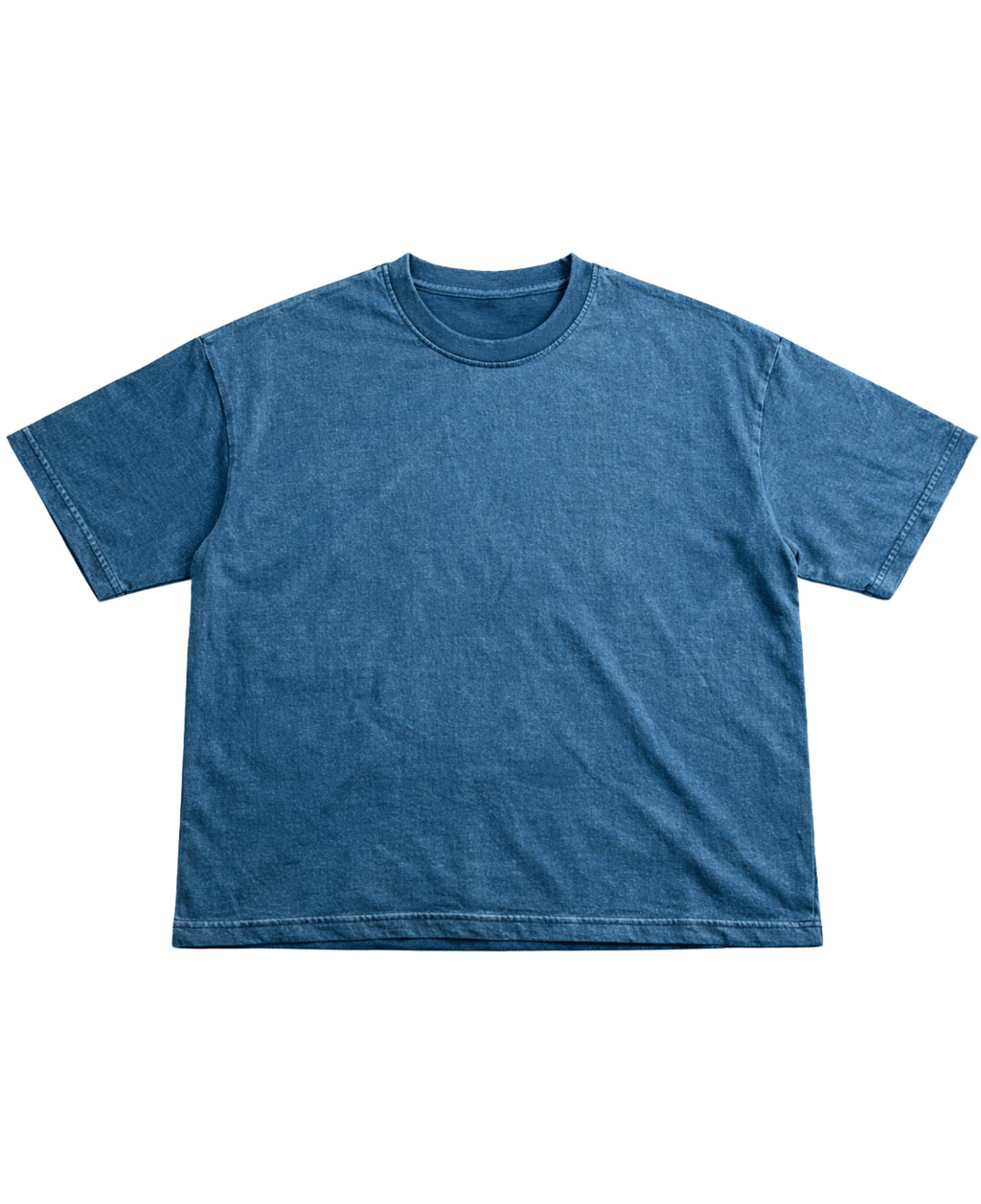 Denim Wash Boxy Fit T-shirt Front Design all