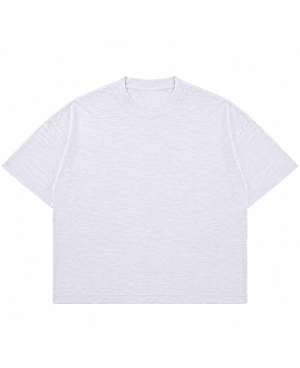 Dusty White Boxy Slub tee Front Design all