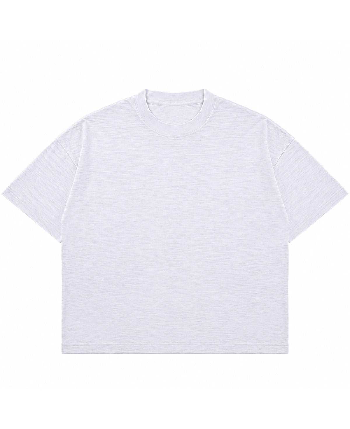 Dusty White Boxy Slub tee Front Design all