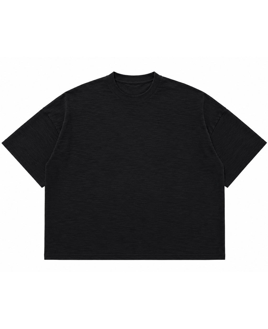 Graphite Boxy Slub tee Front Design all