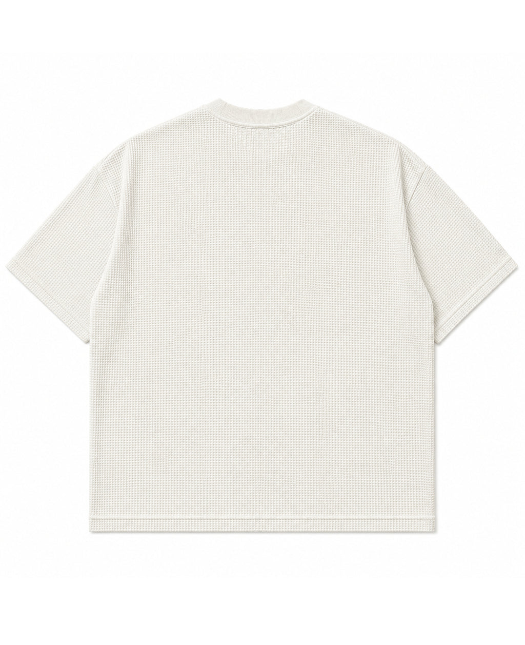 Off-white waffle boxy fit Back Design all